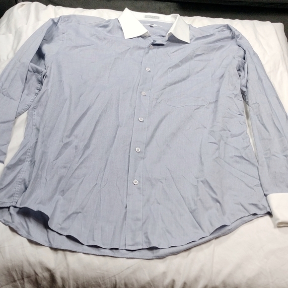Italo Mando men's long sleeve button down shirt size Reg 17 - Picture 1 of 13